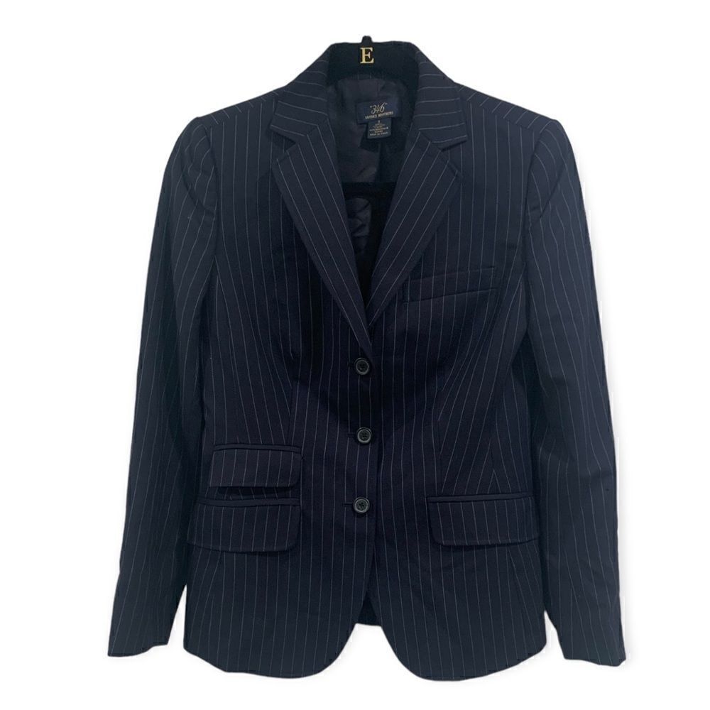 Brooks Brothers “346” Navy pinstriped Coat Blazer Jacket